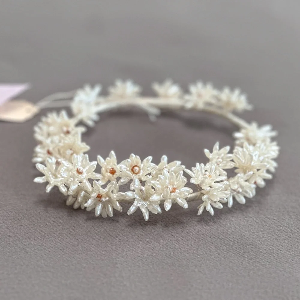 Vintage 1930s/1940s Wax Flower Bridal Crown Wedding Tiara Headpiece